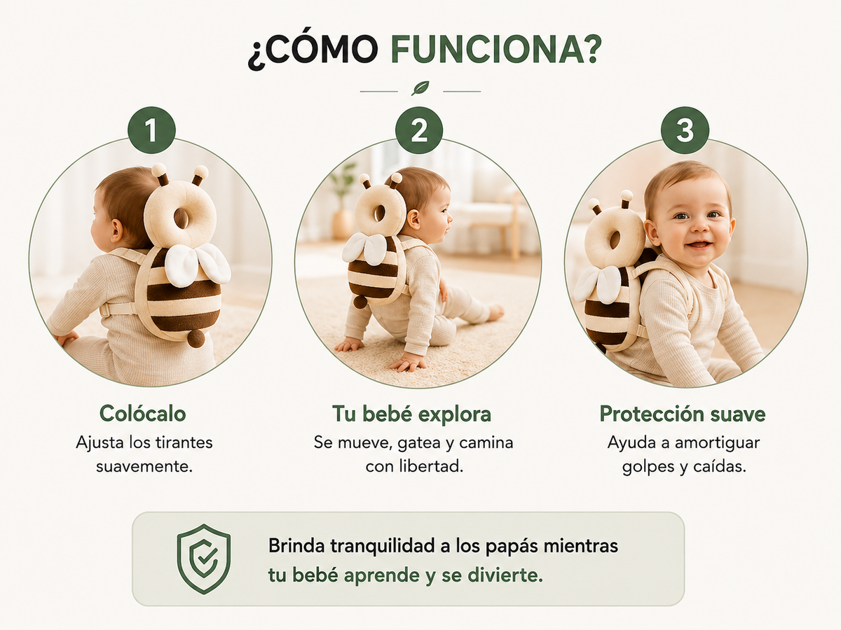 Mochila de protección para la cabeza para bebés